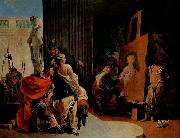 Giovanni Battista Tiepolo Alexander der Grobe und Campaspe im Atelier des Apelles oil painting